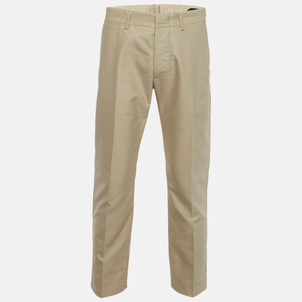 Tom Ford Beige Cotton Chino Button Up Trousers M